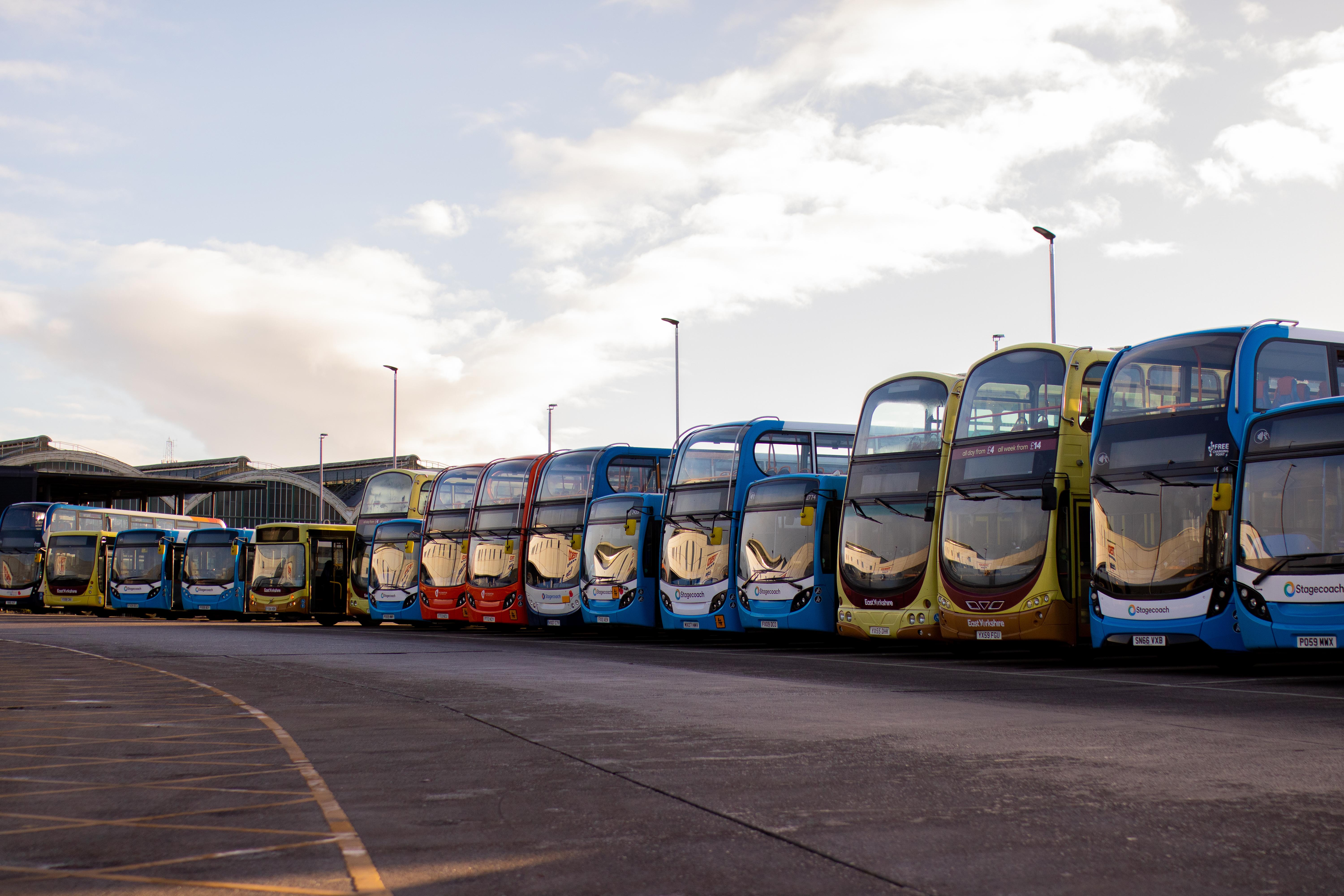 Image of the buses at the Hull Depot
