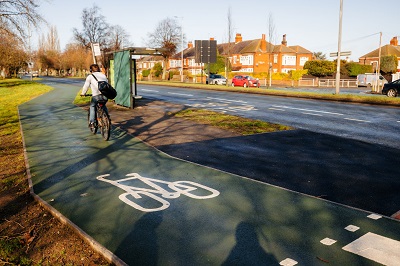 Person riding a bike