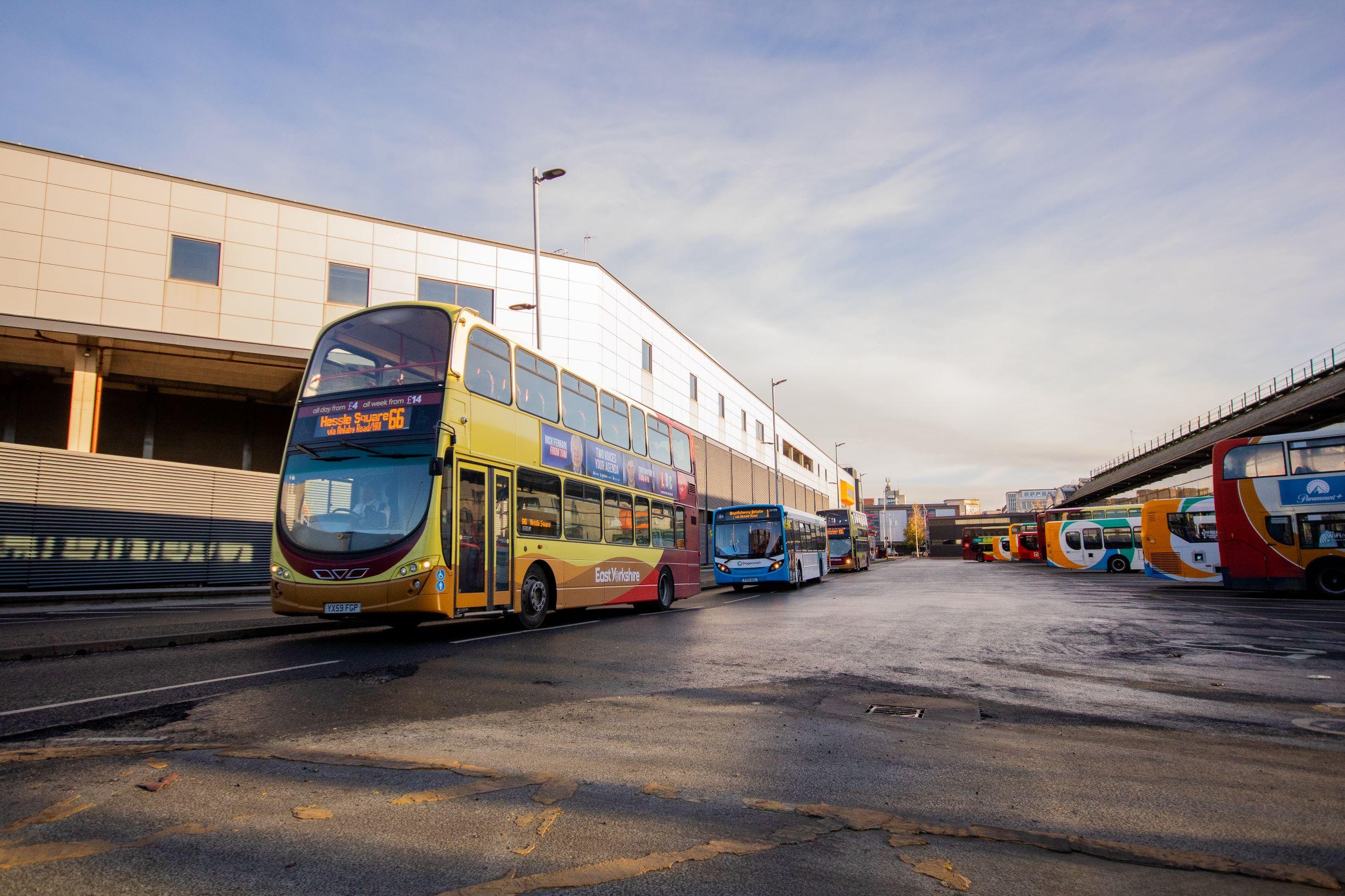 Bus services at hull paragon interchange