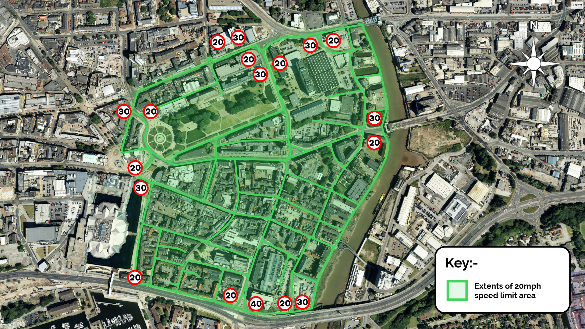 The new 20mph zone for Hull’s Old Town area